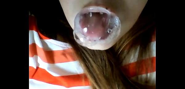 Mouthful of spit bubbles